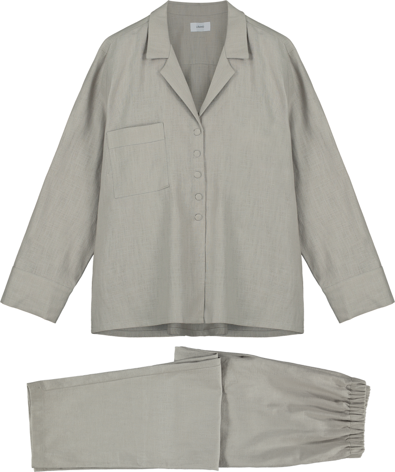 Grace Linen Lounge Set - Grey