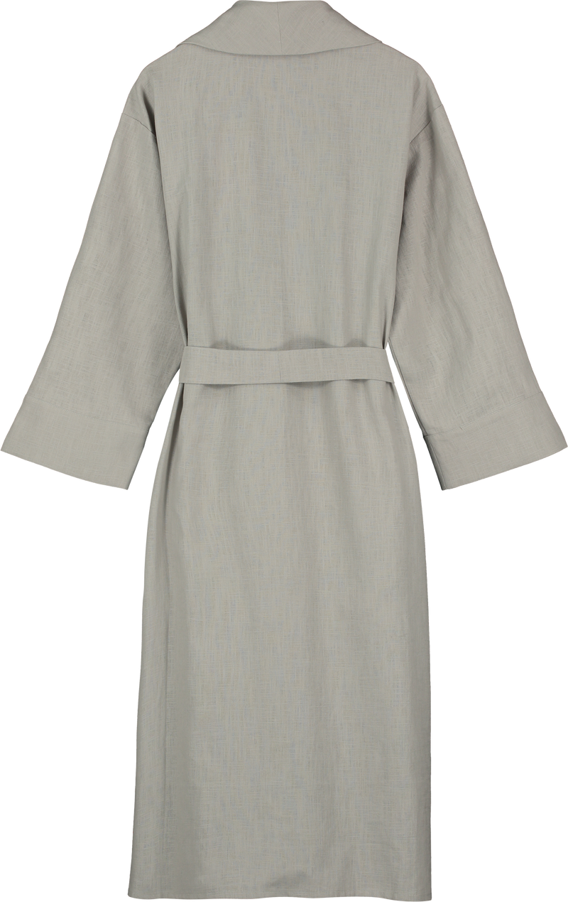 Grace Linen Robe - Grey