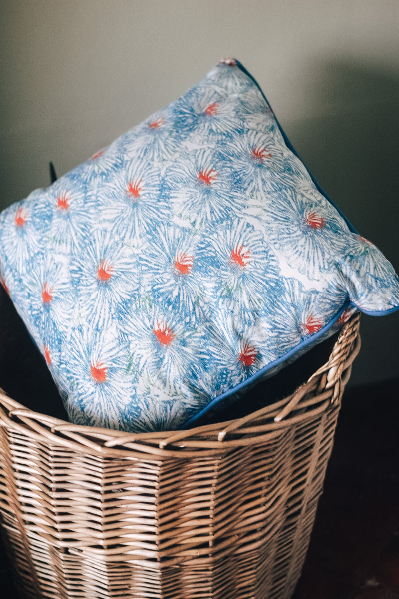 Blue Maua Cushion Cover