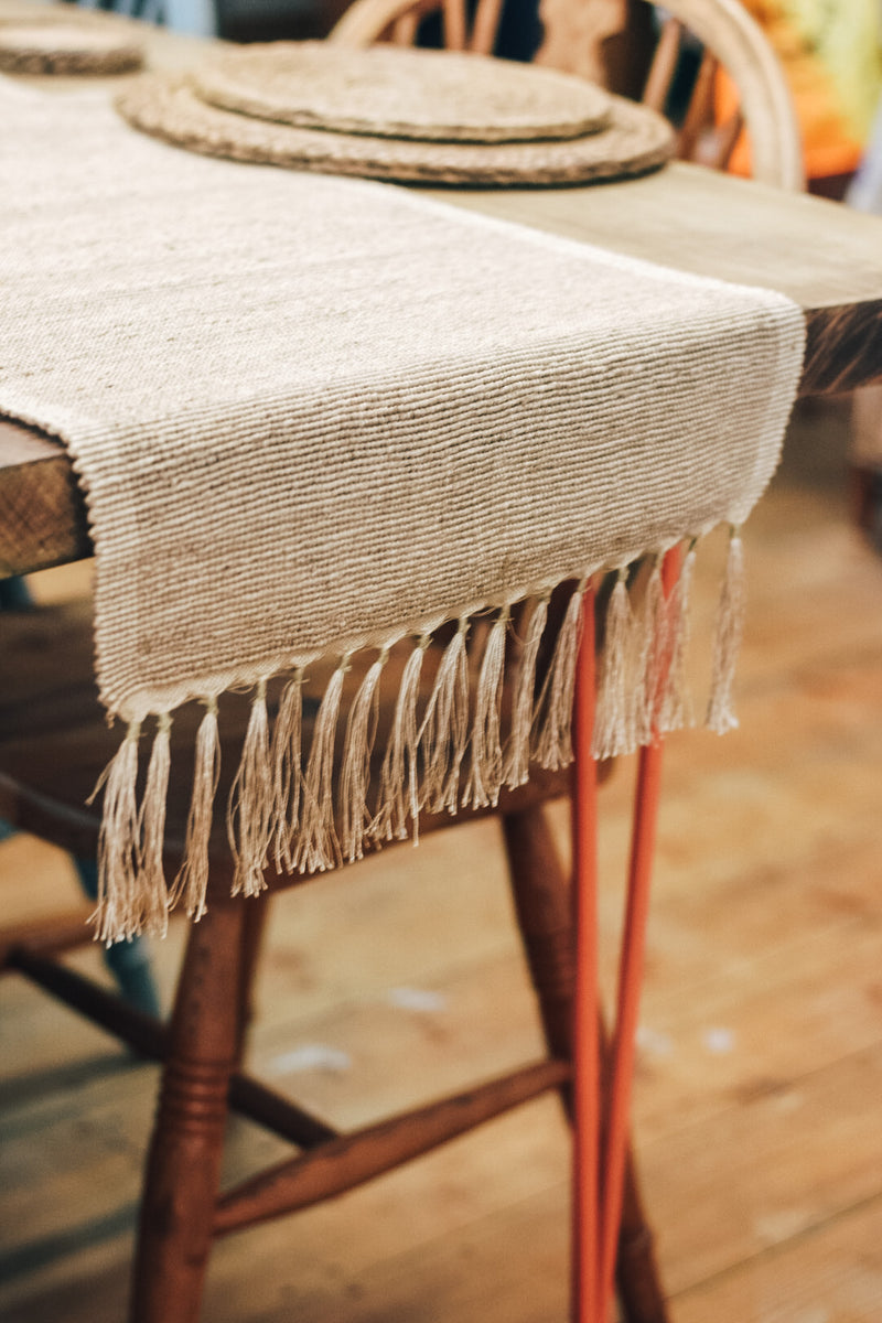 Woven Water Hyacinth Table Runner