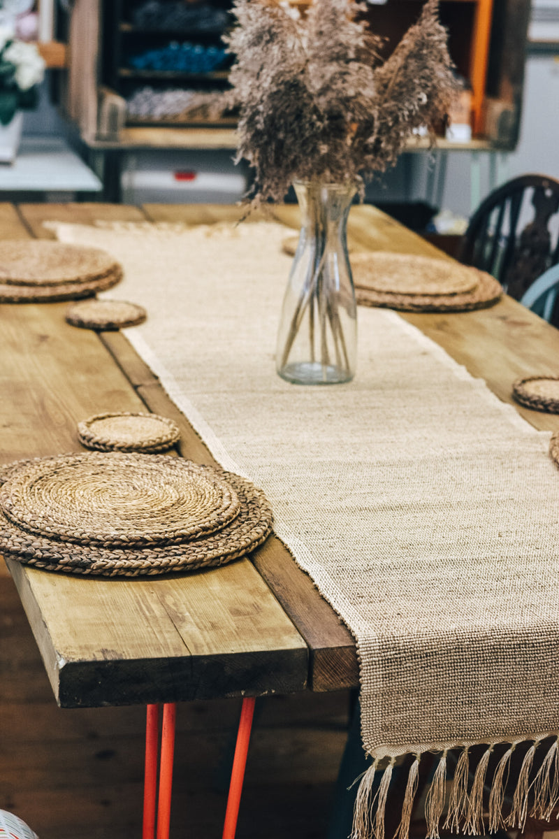 Woven Water Hyacinth Table Runner